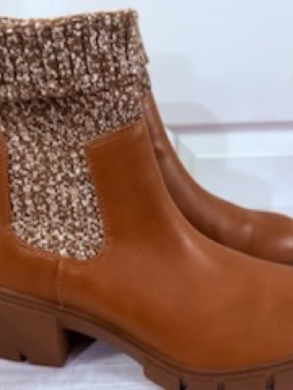 Universal Thread Keeley Cognac Chelsea Lug Boots Size 10